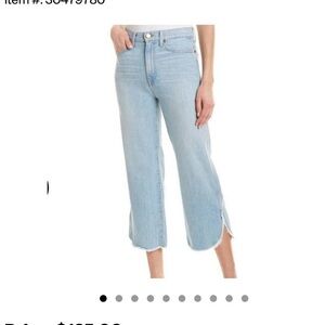 Alice + Olivia Ao.la Perfect Crop Flare with Slit In Space Oddity Wash jeans